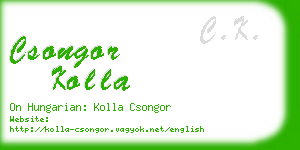 csongor kolla business card